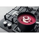 Hotpoint | HAGS 61F/BK | Hob | Gas on glass | Number of burners/cooking zones 4 | Rotary knobs | Black