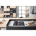 Hotpoint | HAGS 61F/BK | Hob | Gas on glass | Number of burners/cooking zones 4 | Rotary knobs | Black