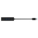 Raidsonic | 4-portowy koncentrator z USB 3.0 Type-A, Type-C, Gigabit LAN | Icy Box IB-HUB1419-LAN