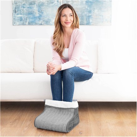 Medisana | Ciepły Koc dla Stóp w Stylu Dzianinowym | FW 150 | 3 Poziomy Grzania | Dla 1 Osoby | Szary