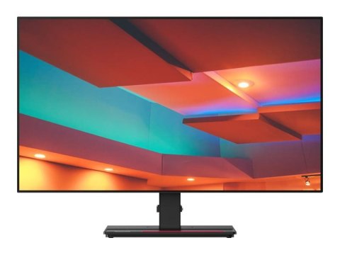 Monitor Lenovo ThinkVision P27h-20 27 ", IPS, QHD, 2560 x 1440, 16:9, 6 ms, 350 cd/m?, Głośniki, Czarny, Porty Ethernet i HDMI