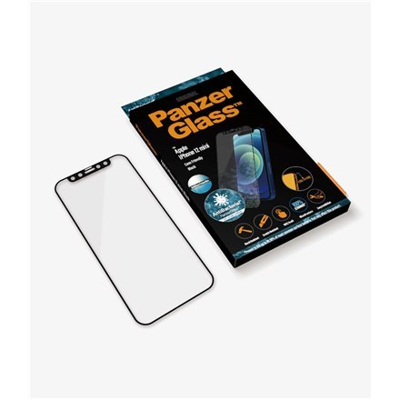 PanzerGlass | Screen protector - glass | Apple iPhone 12 mini | Tempered glass | Black | Transparent
