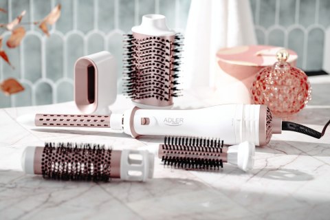 Adler Hair Styler 5 in 1 AD 2027, Number of heating levels 2, 1200 W, Pearl White, Rose Gold