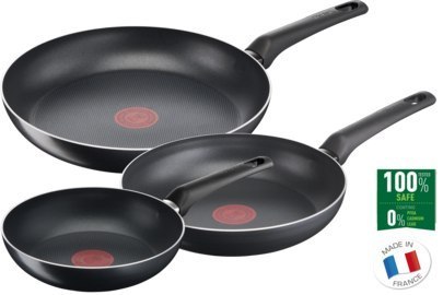 TEFAL | B5569153 | Zestaw Naczyń Kuchennych Simple Cook 3 Sztuki | Smażenie | Średnica 20 / 24 / 28 cm | Stała rączka