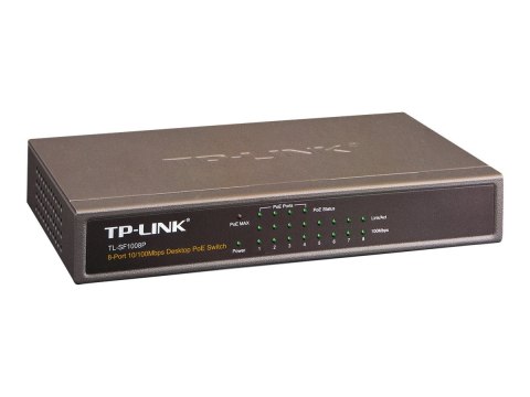 TP-LINK | Switch | TL-SF1008P | Niezarządzalny | Desktop | Ilość portów 10/100 Mb/s (RJ-45) 8 | Ilość portów 1 Gb/s (RJ-45) | Il