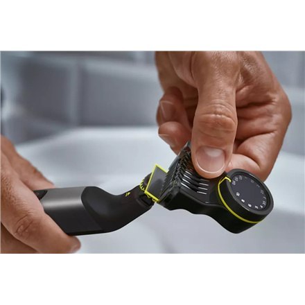 Trymer do włosów, twarzy i ciała Philips QP6551/15 OneBlade Pro | Bezprzewodowy, Mokry i Suchy, 14 Długości Strzyżenia | Czarno-