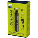 Trymer do włosów, twarzy i ciała Philips QP6551/15 OneBlade Pro | Bezprzewodowy, Mokry i Suchy, 14 Długości Strzyżenia | Czarno-