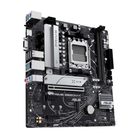 Asus | PRIME B650M-K | Rodzina procesora AMD | Gniazdo procesora AM5 | DDR5 | Obsługiwane interfejsy dysków twardych SATA, M.2 |