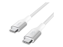 Belkin | Kabel USB-C | Męski | 24-stykowy USB-C | Męski | Biały | 24-stykowy USB-C | 1 m