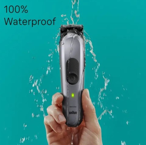 Braun Trimmer do zarostu MGK7420 | Bezprzewodowy trymer 13 długości | Kolor czarno-szary