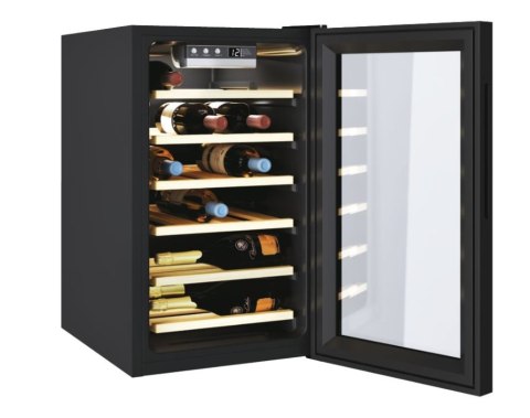 Chłodziarka do wina Candy | CWCEL 210/NF | Klasa efektywności energetycznej G | Wolnostojąca | Pojemność 21 butelek | Czarny