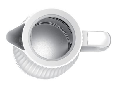 Czajnik elektryczny TEFAL KO250130 o mocy 2400 W i pojemności 1.7 L - plastikowy, biały kociołek z obrotową podstawą 360°.