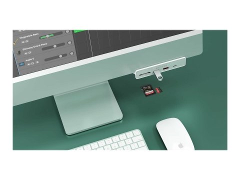HiperDrive USB-C 6-w-1 Form-fit Hub z 4K HDMI do iMac 24" | Ilość portów HDMI: 1
