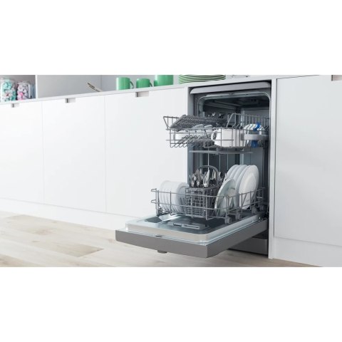 INDESIT | Dishwasher | DF9E 1B10 S | Free standing | Width 45 cm | Number of place settings 9 | Number of programs 6 | Energy ef