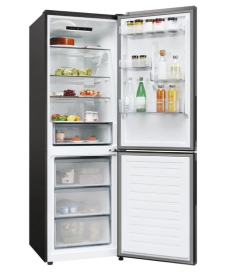 Lodówka Candy | CNCQ2T618EB | Klasa efektywności energetycznej E | Wolnostojąca | Kombi | Wysokość 185 cm | System No Frost | Po