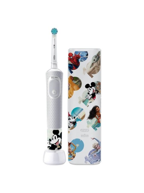 Oral-B | Vitality PRO Kids Disney 100 | Elektryczna szczoteczka do zębów z etui podróżnym | Akumulator | Dla dzieci | Liczba głó