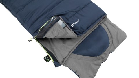 Outwell Contour Junior Sleeping Bag, Left zipper, Deep Blue