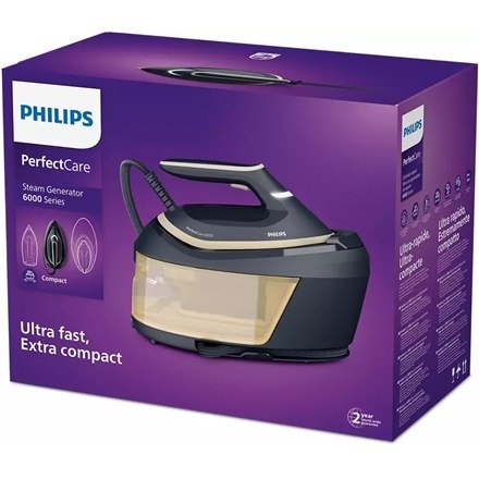 Philips | Steam Generator Iron | PSG6066/20 PerfectCare 6000 Series | 2400 W | 1.8 L | 8 bar | Auto power off | Vertical steam f