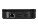 Stacja dokująca podróżna Universal DisplayLink USB-C z podwójnym monitorem, 80W | 2 porty HDMI | Ethernet LAN