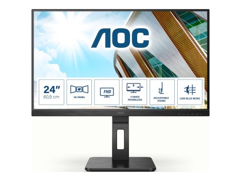 AOC | Monitor | 24P2QM | 23,8 " | VA | FHD | 16:9 | 75 Hz | 4 ms | 1920 x 1080 | Ilość portów HDMI 1
