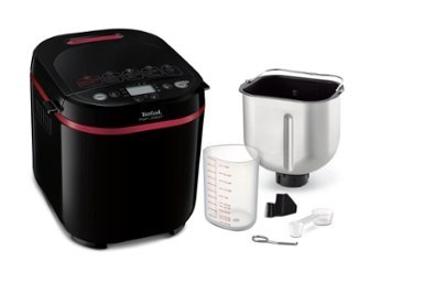 TEFAL PF220838 Bread Maker, 17 programs, 3 bread sizes: 500, 750, 1000g, Display, Power 700W, Black TEFAL Power 700 W Number of