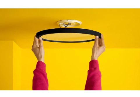 WiZ Smart WiFi SuperSlim Ceiling 32W 545mm RGBW, Black Wizarding World