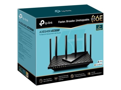 AXE5400 Tri-Band Gigabit Wi-Fi 6E Router | Archer AXE75 | 802.11ax | 10/100/1000 Mbit/s | Ethernet LAN (RJ-45) porty 4 | Mesh Su