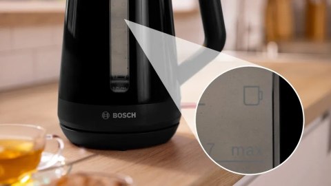 Bosch Kettle | TWK1M123 | Electric | 2400 W | 1.7 L | Plastic | 360° rotational base | Black