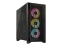 Corsair | Obudowa PC ze szkła hartowanego | iCUE 4000D RGB AIRFLOW | Okno boczne | Czarny | Mid-Tower | Zasilacz w zestawie Nie
