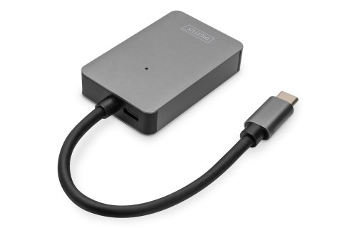 Czytnik kart pamięci Digitus | USB-C, 2-portowy, szybki | DA-70333