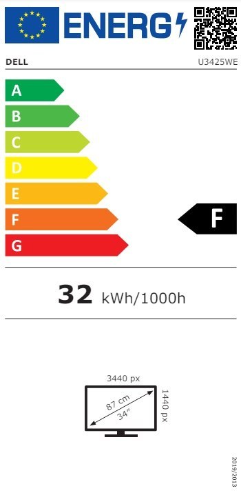Dell | U3425WE | 34 " | IPS | 21:9 | 120 Hz | 5 ms | 3440 x 1440 pixels | 300 cd/m² | HDMI ports quantity 1 | Silver | Warranty