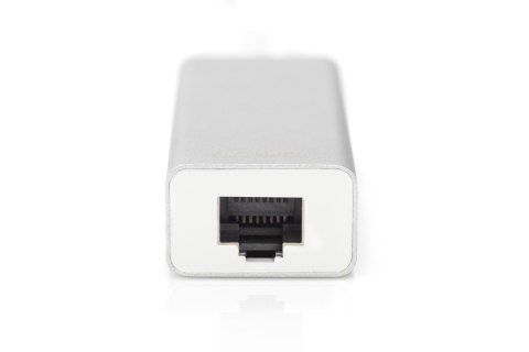 Digitus | 3-portowy koncentrator USB typu C + Gigabit Ethernet