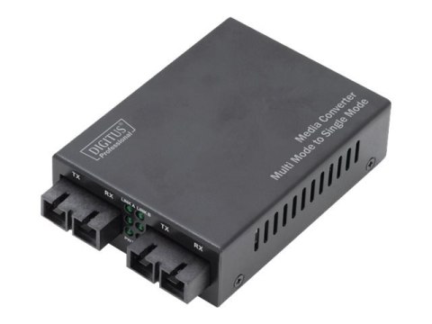 Digitus | Fast Ethernet Media Converter wielomodowy SC do jednomodowego SC, długość fali 1310nm | DN-82024 | SC | SC