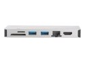 Digitus | USB-C Multiport Travel Dock | DA-70866 | Stacja dokująca | Porty Ethernet LAN (RJ-45) 1 | Porty VGA (D-Sub) 1 | Porty