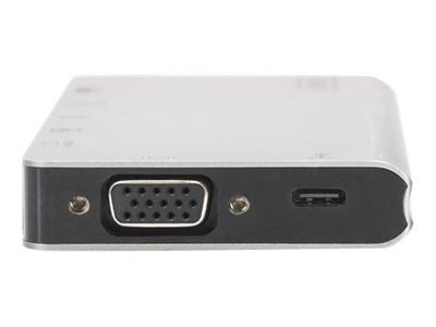 Digitus | USB-C Multiport Travel Dock | DA-70866 | Stacja dokująca | Porty Ethernet LAN (RJ-45) 1 | Porty VGA (D-Sub) 1 | Porty