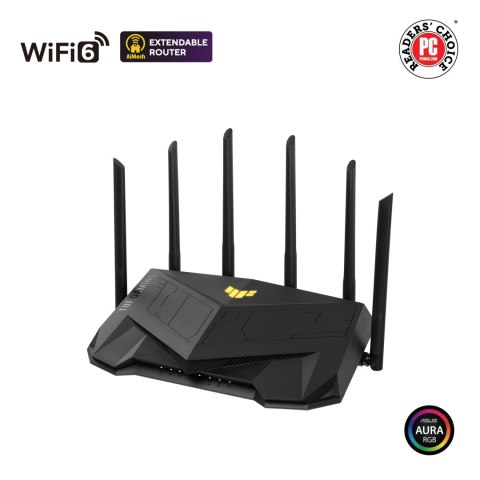 Dwuzakresowy Gigabitowy Router WiFi6 | TUF Gaming AX6000 | 802.11ax | 1148+4804 Mbit/s | 10/100/1000 Mbit/s | Porty Ethernet LAN