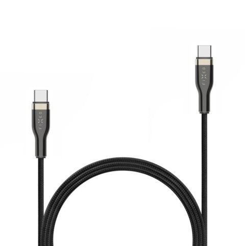Fixed | Braided Cable USB-C/USB-C, 2m, 100W | FIXDB-CC2-BK