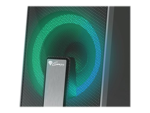 Głośniki do komputera Genesis Helium 100BT RGB Bluetooth, Srebrno-Czarne, 10W RMS, Gaming Speakers, Bezprzewodowe - High-quality