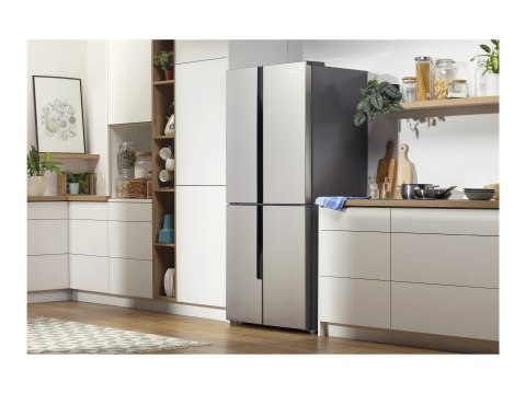 Gorenje NRM8182MX Refrigerator, E, Free standing, Side by Side, Height 182 cm, Net Fridge 278 L, Net Freezer 149 L, Grey