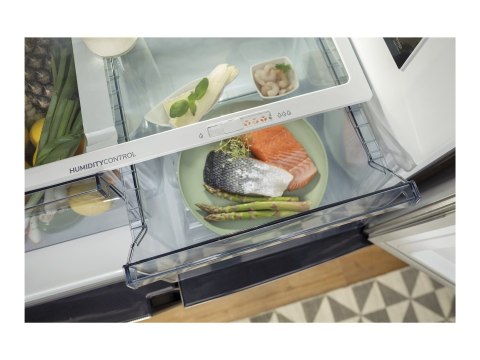 Gorenje NRM8182MX Refrigerator, E, Free standing, Side by Side, Height 182 cm, Net Fridge 278 L, Net Freezer 149 L, Grey