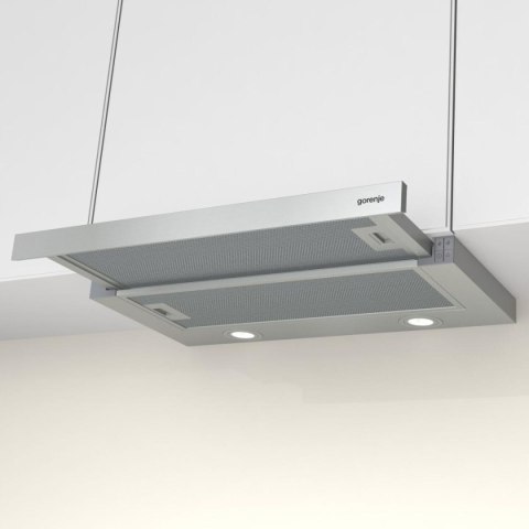 Gorenje | Okap | TH62E4X | Teleskopowy | Klasa efektywności energetycznej C | Szerokość 60 cm | 450 m³/h | Sterowanie mechaniczn