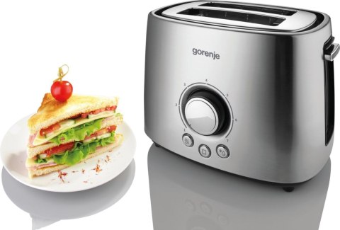 Gorenje | Toaster | T1000E | Power 1000 W | Number of slots 2 | Housing material Metal | Stainless Steel