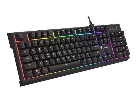 Klawiatura do gier Genesis | THOR 210 RGB | Klawiatura gamingowa | Podświetlenie LED RGB | UK | Czarna | Przewodowa | 1.60 m | H