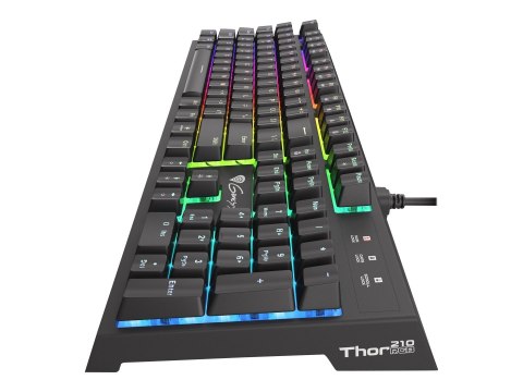 Klawiatura do gier Genesis | THOR 210 RGB | Klawiatura gamingowa | Podświetlenie LED RGB | UK | Czarna | Przewodowa | 1.60 m | H