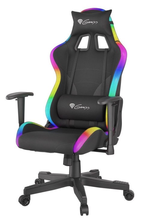 Krzesło Gamingowe Genesis Trit 600 RGB | Ergonomiczne krzesło do gier z podświetleniem RGB sterowanym zdalnie, 150 efektów, tapi