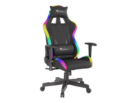 Krzesło Gamingowe Genesis Trit 600 RGB | Ergonomiczne krzesło do gier z podświetleniem RGB sterowanym zdalnie, 150 efektów, tapi