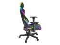 Krzesło Gamingowe Genesis Trit 600 RGB | Ergonomiczne krzesło do gier z podświetleniem RGB sterowanym zdalnie, 150 efektów, tapi