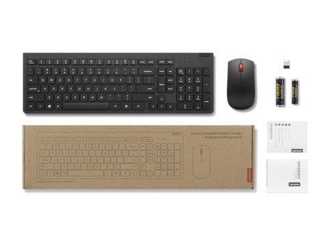 Lenovo Essential Wireless Combo Keyboard & Mouse Gen2 Black US_English 103P | Lenovo