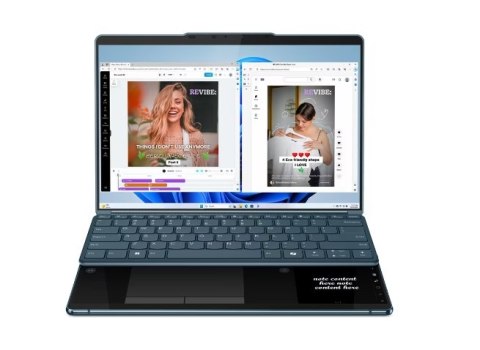 Lenovo Yoga Book 9 13IMU9 | Tidal Teal | 2x13.3 " | OLED | Touchscreen | 2.8K | 2880 x 1800 pixels | Glossy | Intel Core U7 | 15