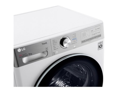 LG | Suszarka | RH90V9AV2QR | Klasa efektywności energetycznej A+++ | Ładowana od przodu | 9 kg | LED | Głębokość 69 cm | Wi-Fi